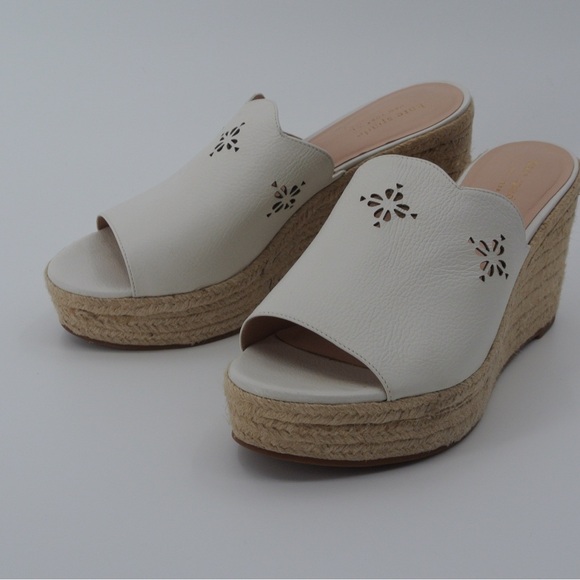 Kate Spade Cream Floral Wedge Mules - Picture 1 of 6